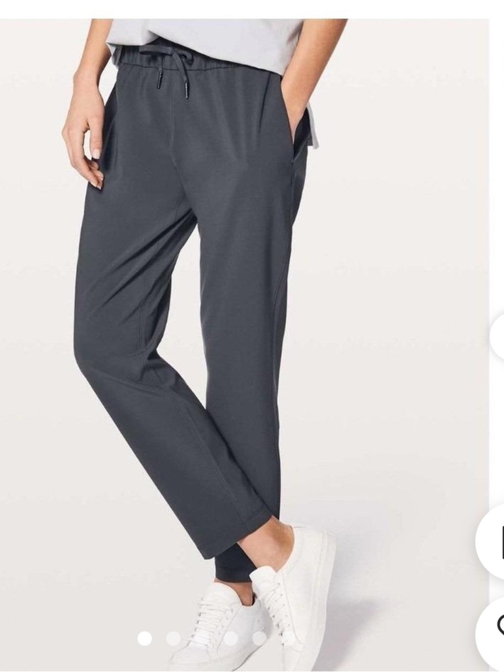 lululemon athletica pants On The Fly Black Drawstring Track size 4- like new